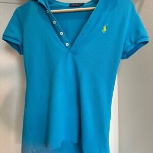 Polo by Ralph Lauren Turquoise Shirt with Gold Accents